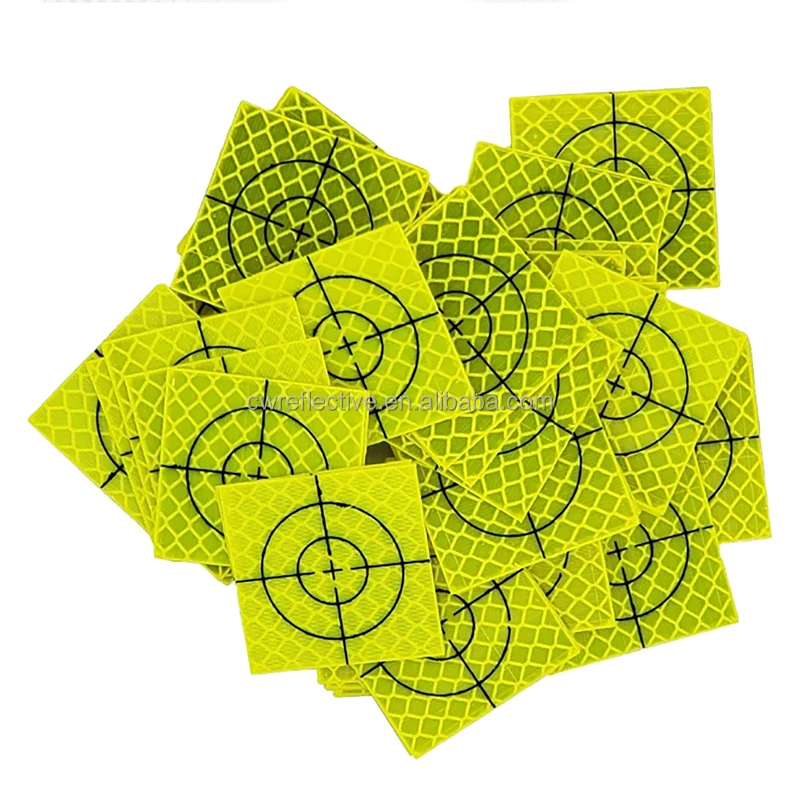 Diamond Grade Self Adhesive  Reflective Measurement Target Reflector Monitoring Sticker For Tunnels Station Ship Inspection