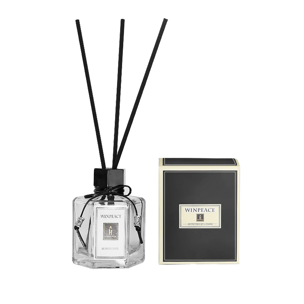 2020 New 100ml Luxury scents metal lid decorative high quality reed diffuser with glass jar