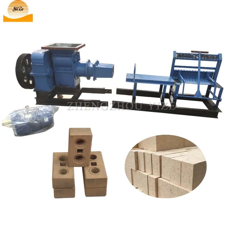 Manual fired soil clay brick making machine fully automatic solid red clay logo brick making machinery clay brick extruder