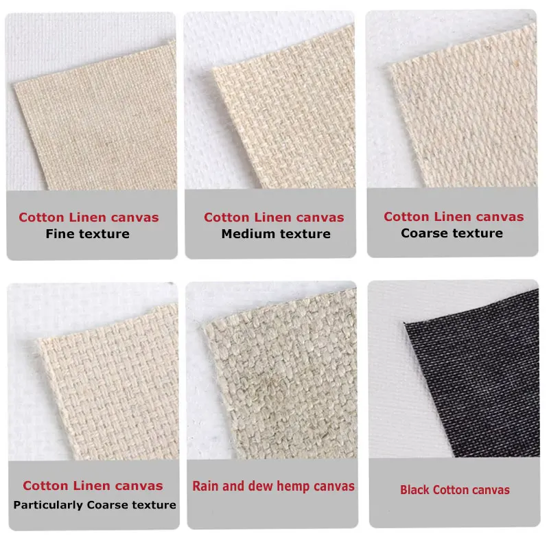 Professional 360 gsm Acid Free Art Medium Texture Primed Cotton Canvas Painting Roll