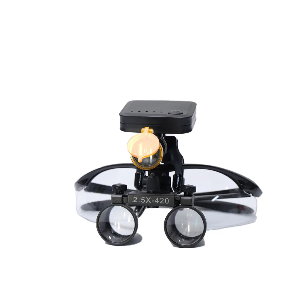 5w Wireless 4 models brightness Dental headlamp + 3.5x dental loupes ENT Surgery Dentist tools Metal frame High Intensity Oral