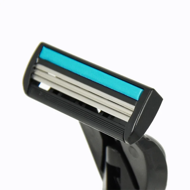 HW-B378DL  Haowell stainless steel sharp triple three 3 blade disposable shaving razor  for men/ women wet shaving daily use
