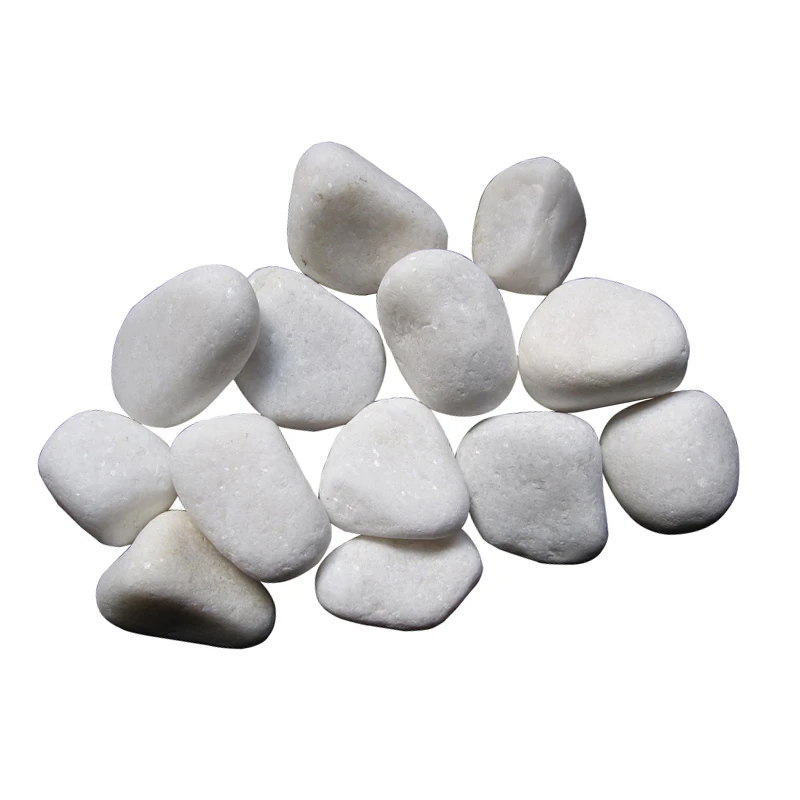 China Cheap Snow White Garden Pebbles For Sale Landscape Stone Pebbles