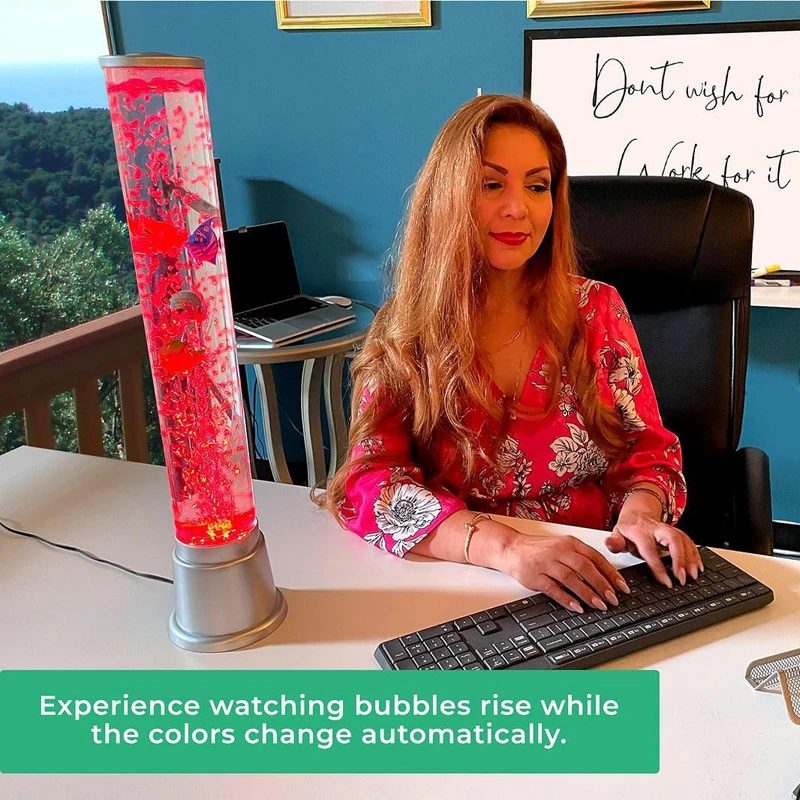 Factory Custom Clear Fish Tank Acrylic Led Bubble Tube Lamp Transparent Bubble Tube