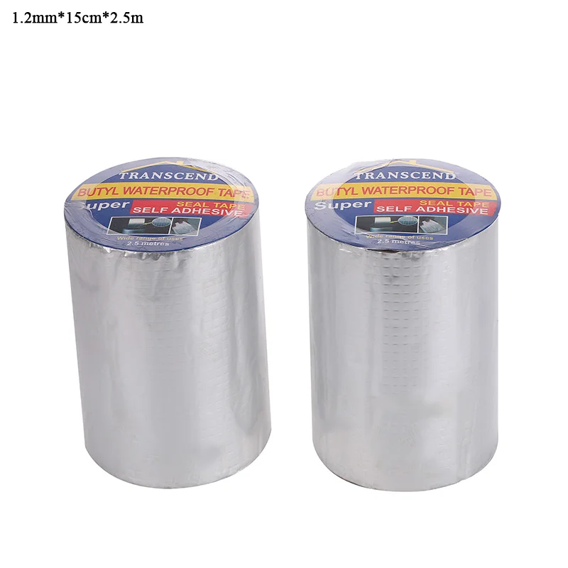 
Wholesale custom roof leakproof tape 15cm width 2.5m length aluminum foil flashing butyl tape 
