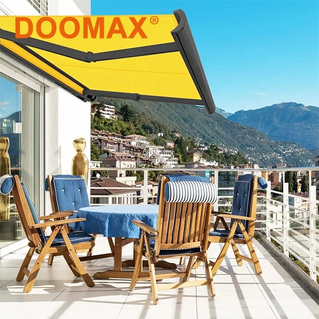 Automatic Retractable Aluminum Door Awning Folding Led Markise