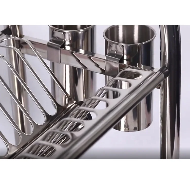 Durable stainless steel kitchen organizer dry drainer dinnerware dish rack Dish Drainer Rack
