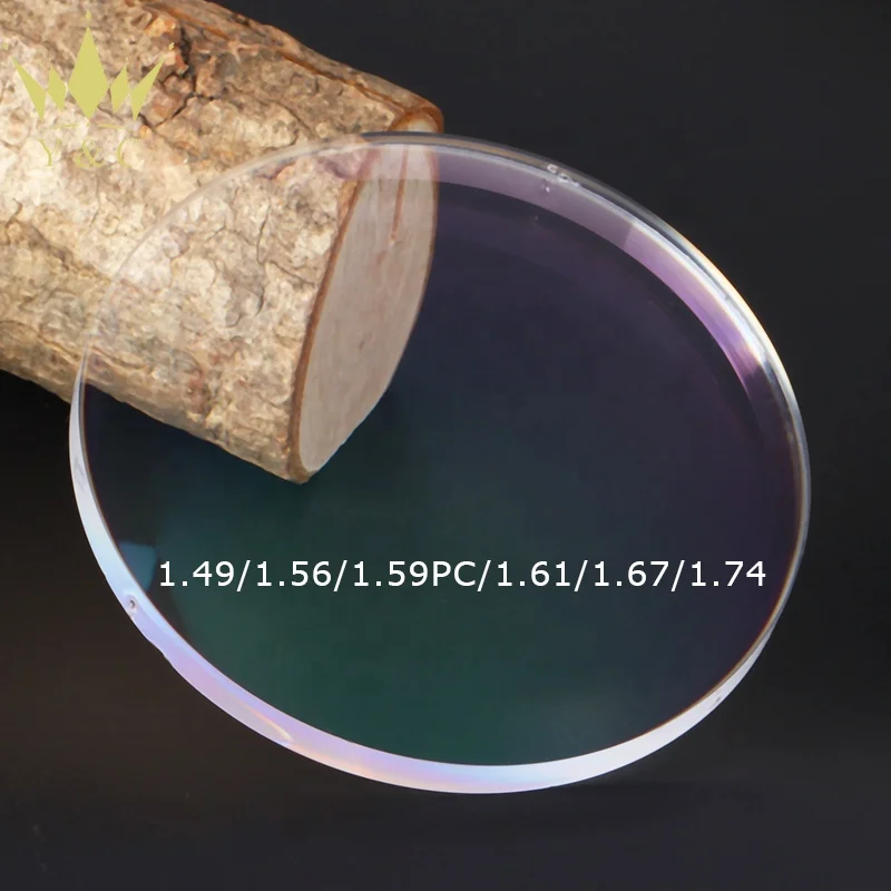 1.56 Lens High Quality UV380 1.56 blue HMC Single Vision Eyes Protecting Optical Lens