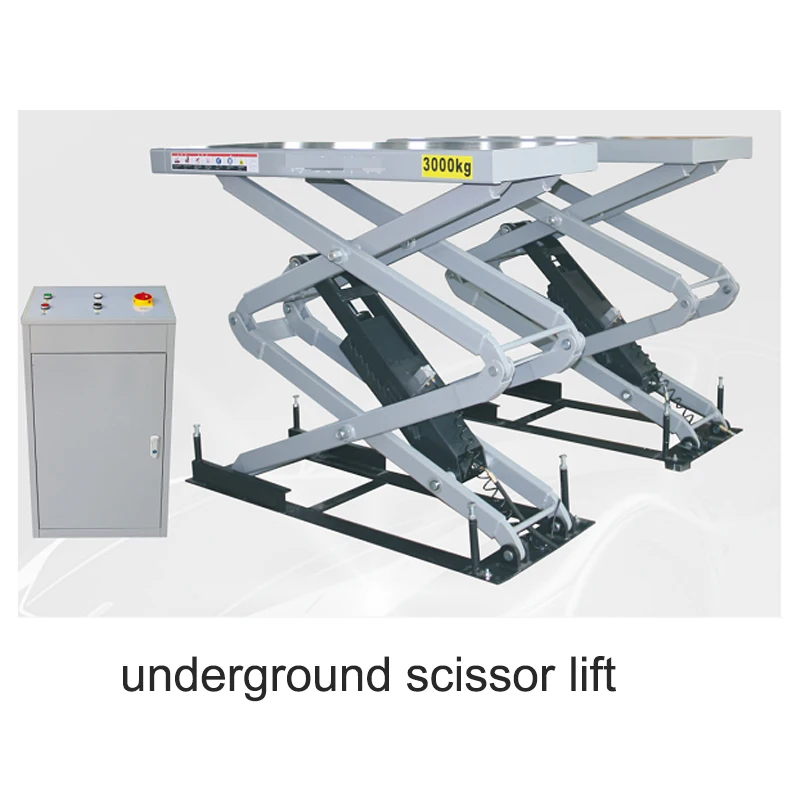 SM-X30DC 380V single-stretch single scissor lift underground type car lifts 3T with CE
