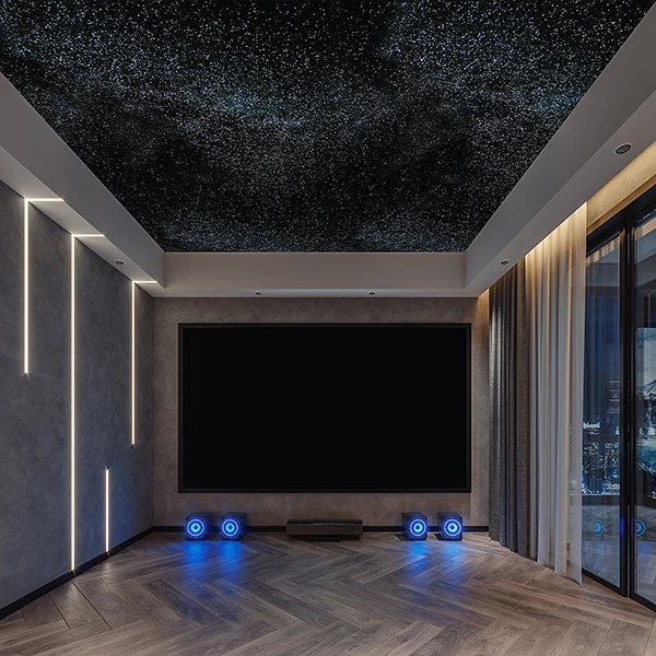 LED Fiber Optic Light Panel Starry Sky Panel Star Light 60*60cm Polyester Acoustic Board LED Twinkle Shooting Star For Home Deco