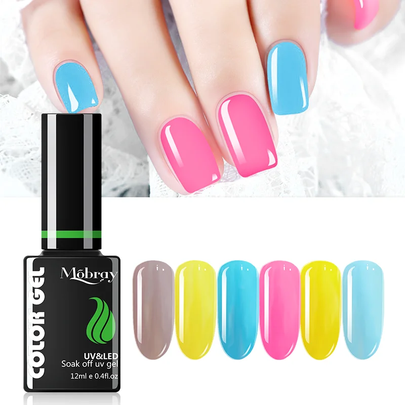 Free Samples Private Label Neon UV LED Gel Fluorescent Luminous Glow In The Dark Gel Nail Polish