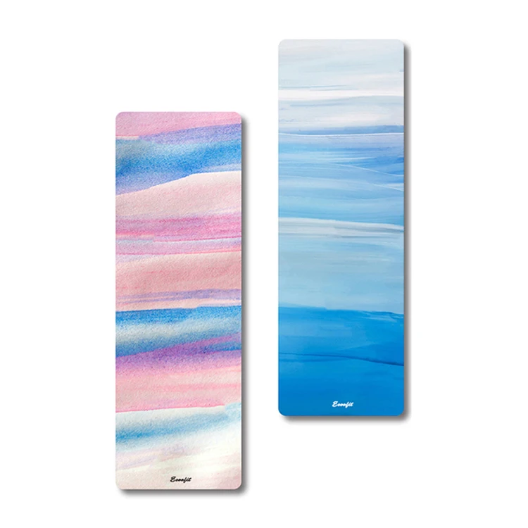 Art Customised Dual High Density Sublimation Fold rPET Yoga Mats Made From Recycled Plastic Bottles Materials