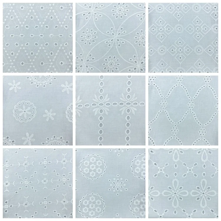 Европейская Ткань 100% хлопок кружево Дубай швейцарская вышитая ткань вышивка для платья