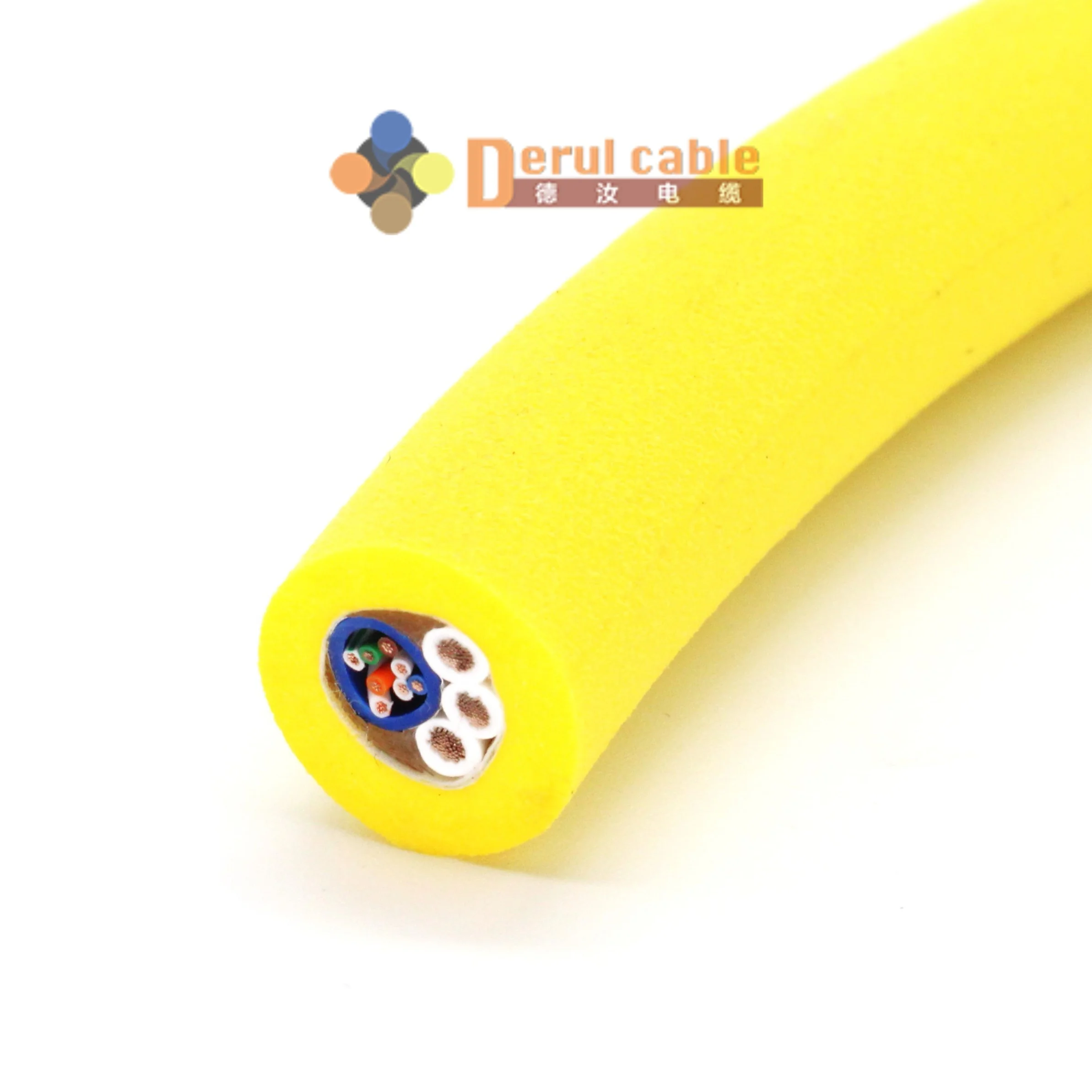 Neutrally Buoyant ROV Cable CAT5 CAT6 Underwater ROV Umbilical Tether with Power and Ethernet