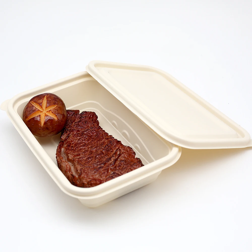 Compostable Disposable Cornstarch Food Container Biodegradable Cornstarch Takeout Takeaway Lunch Box Food Container