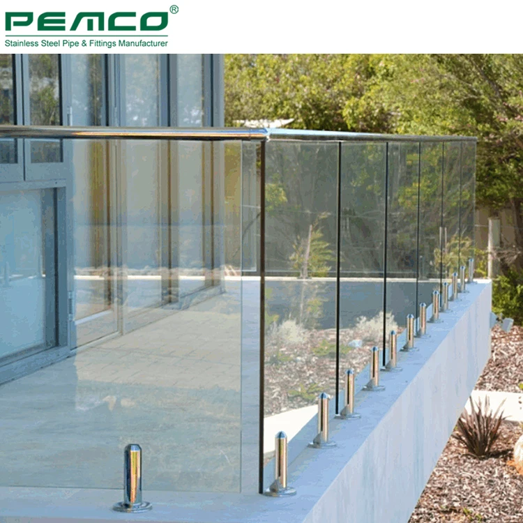 Home Indoor Frameless Round Design Glass Spigots Staircase Glass Spigots Calmp Railing Post