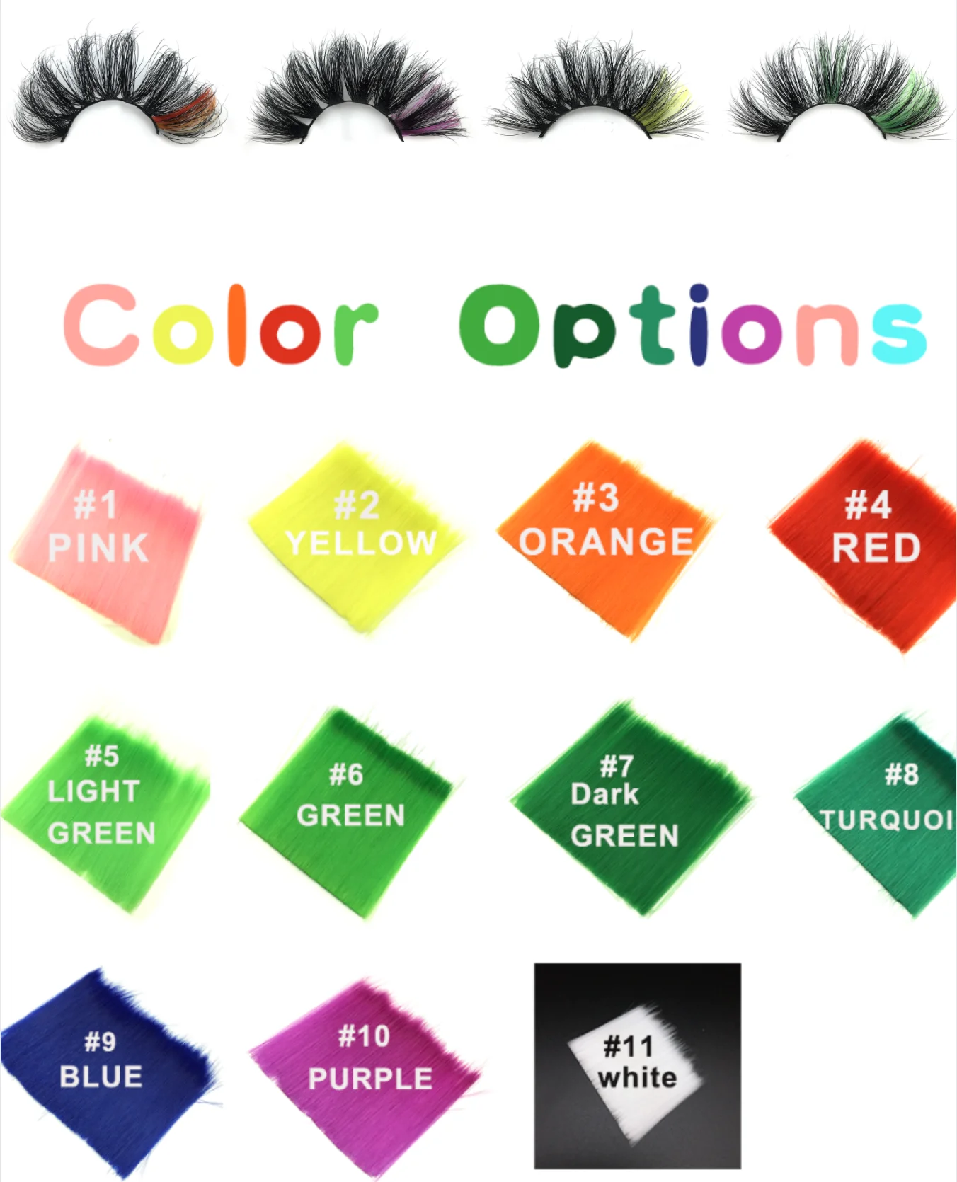 Anforlin wholesale glitter lashes strips eyelash packaging box private label custom color mink lashes with red color