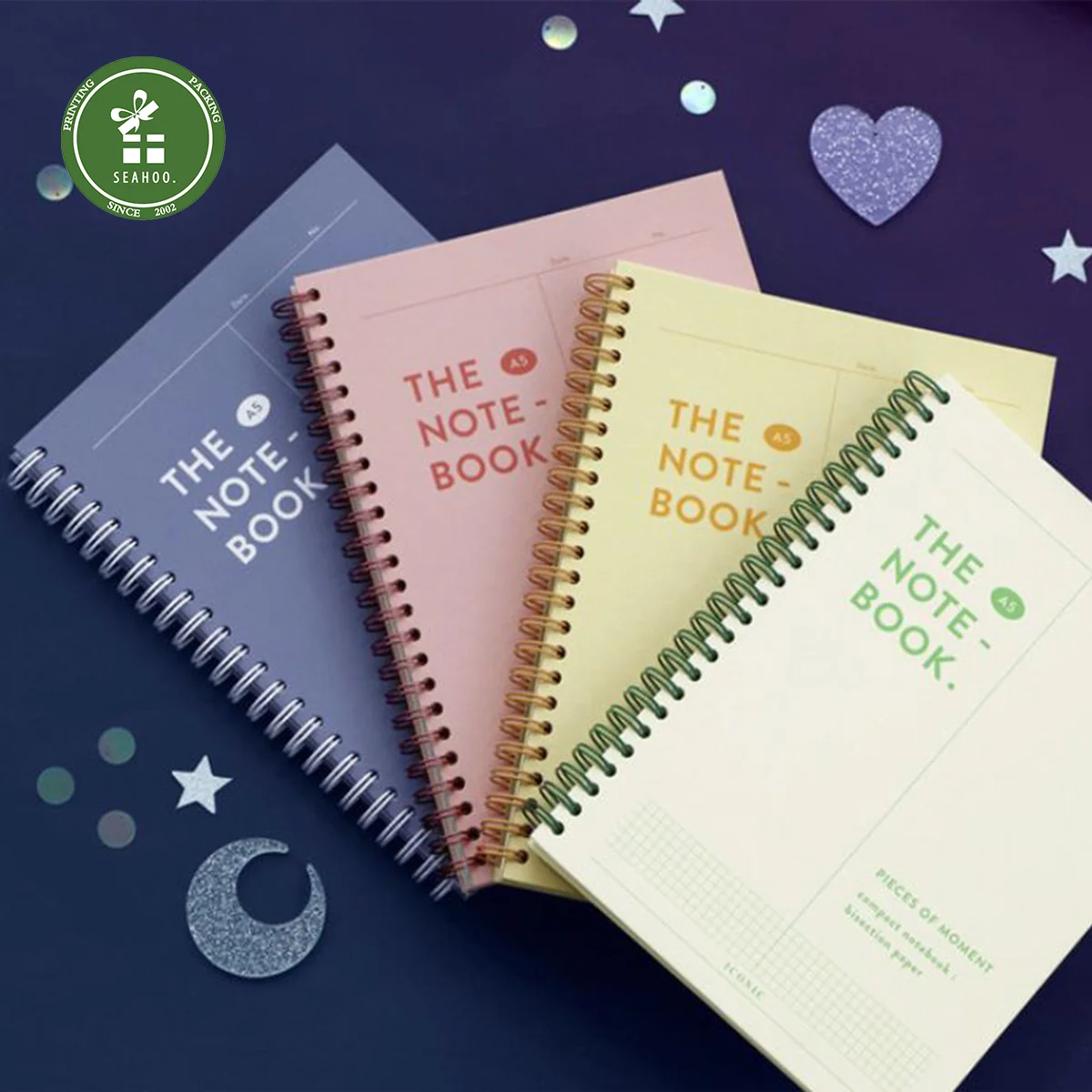 Customized Spiral Notebook Printing Custom Your Design Journal Line Pages Wire-O Binding Notebooks