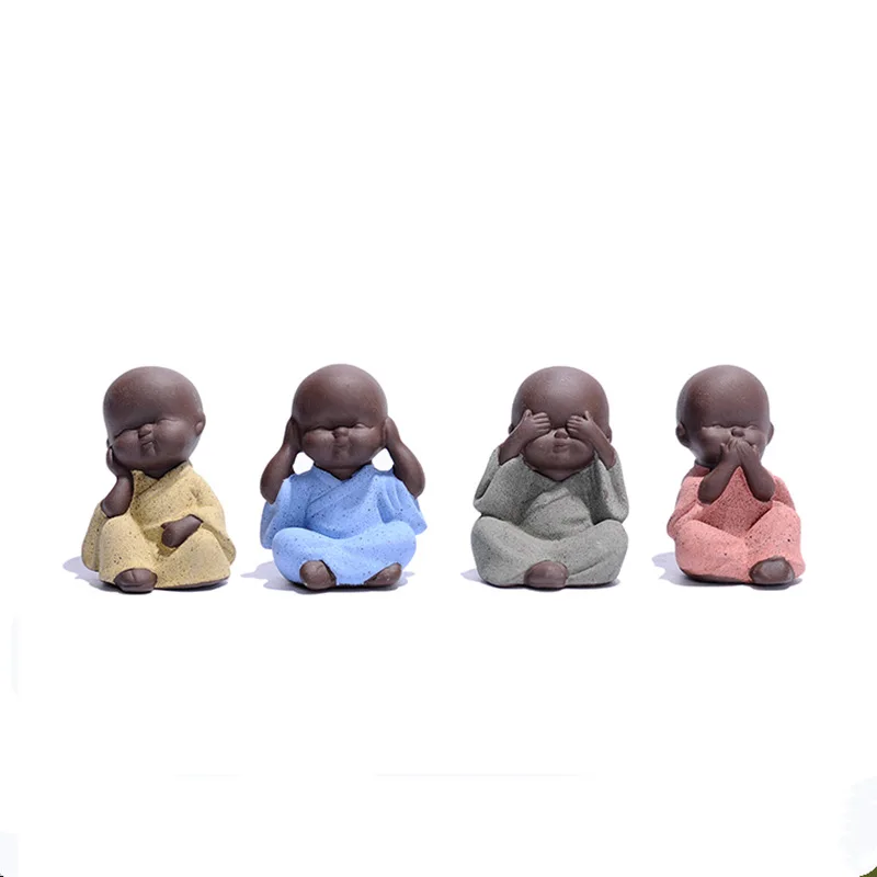 
2020 hot sale ceramic lovey little monk tea pets / tea favors 