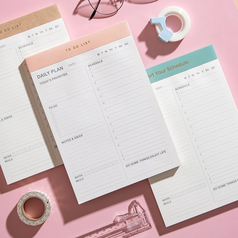 Wholesale Student Study Gift Desktop To Do List Magnetic Memo Pad Daily Agenda Notepad