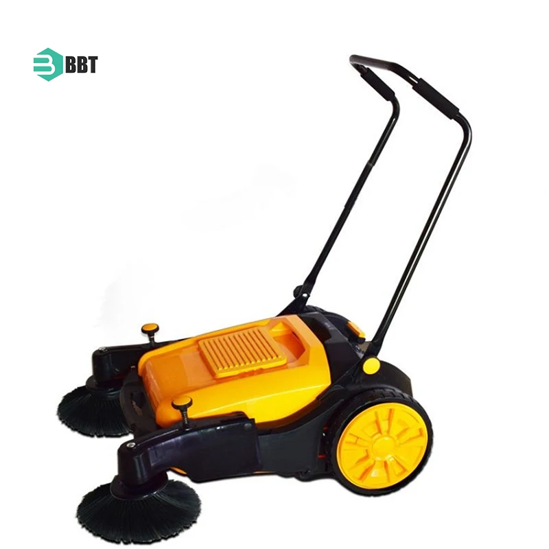Commercial Multi Purpose Fold-able Plastic Mini Move-able Hand Pushed Sports Floor Cleaner Road Cleaning Machine