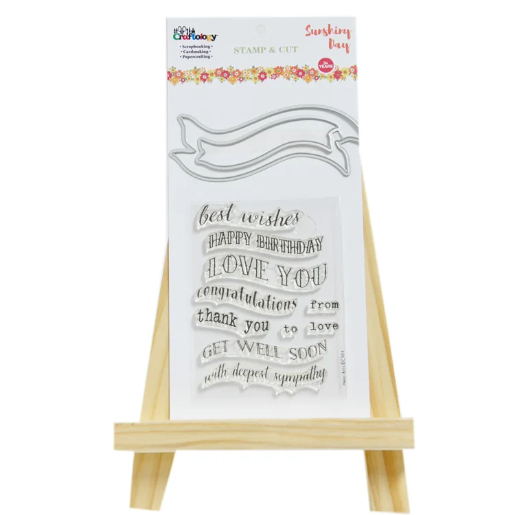 Animals Metal Cutting Die and Clear Stamp Set for DIY Scrapbooking