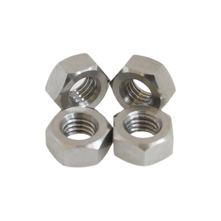 Corrosion resistant DIN934 M8 hex Gr5 TC4  Ti-6al-4v titanium alloy nuts