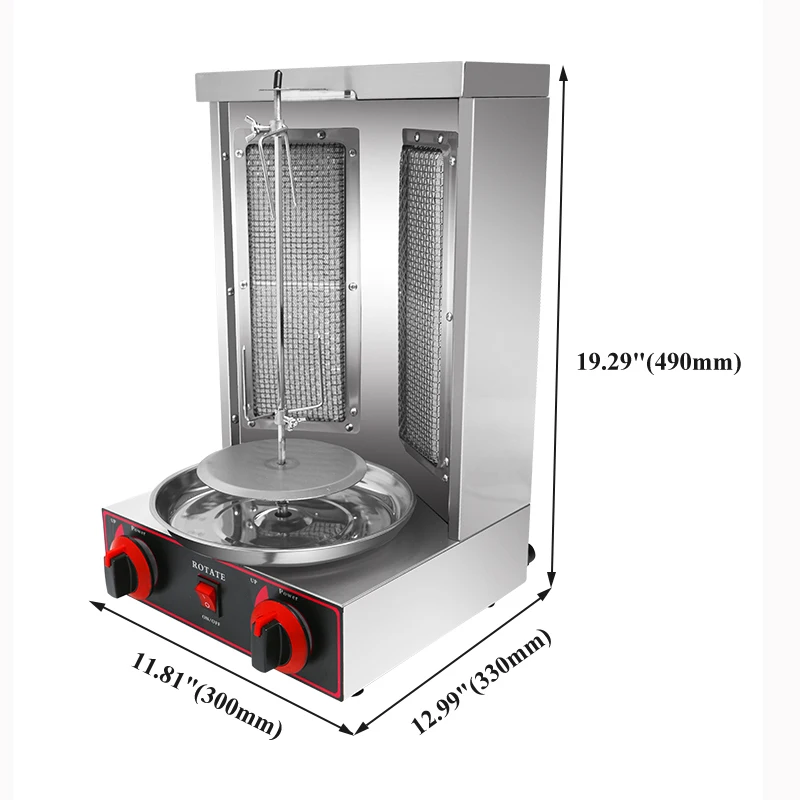  Оптовая продажа 2 горелки устройство для приготовления шаурмы газ Doner кебаб открытый продажи