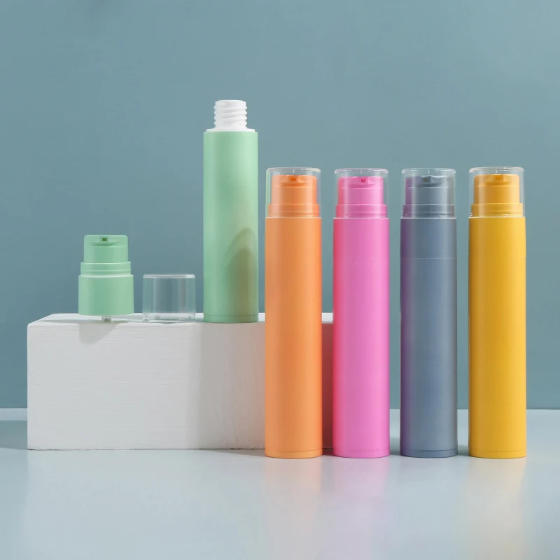 Customized vacuum airless pump toothpaste bottle color empty cosmetics packaging PP material vacuum toothpaste tube