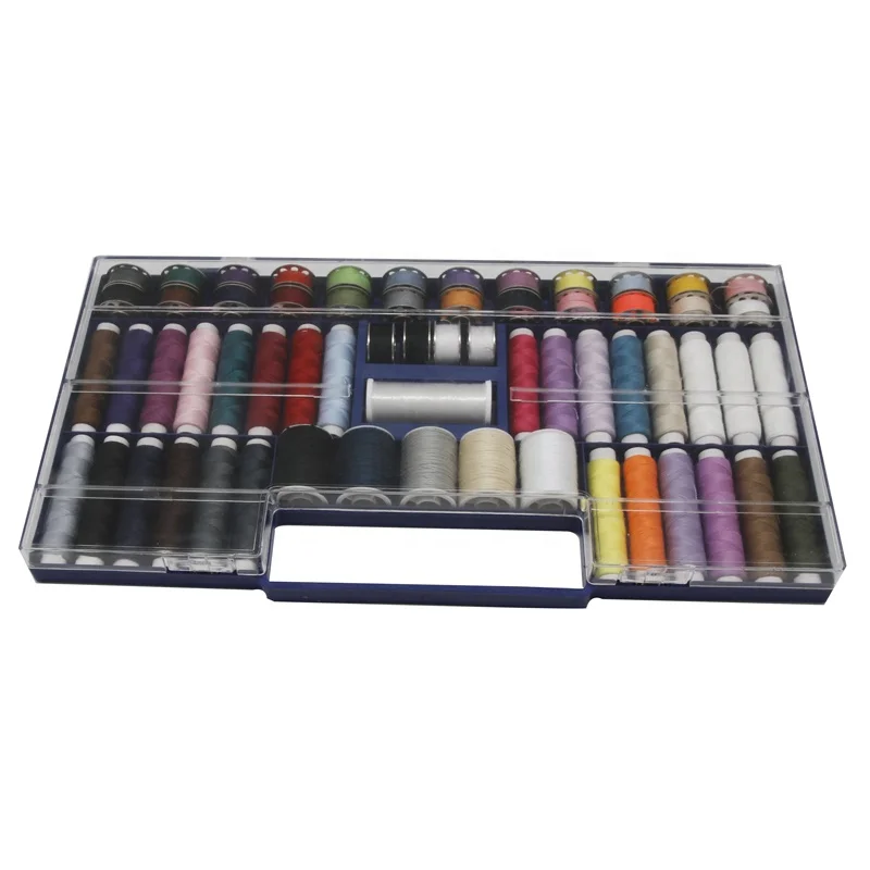 132pcs Sewing Accessories of Plastic hand Sewing Kit Box in high quality from chinese factory