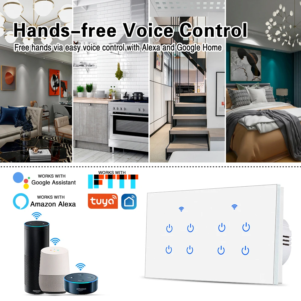 Tuya App Remote Control Smart Timer Switch Diy Wifi Smart Switch Wireless No Neutral Wire