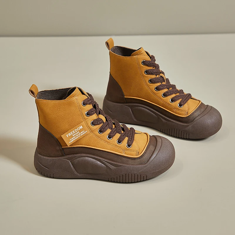 Small Tall Martin Boots Women's Winter Short Boots Thick Sole High Top Women's Shoes Anti Slip