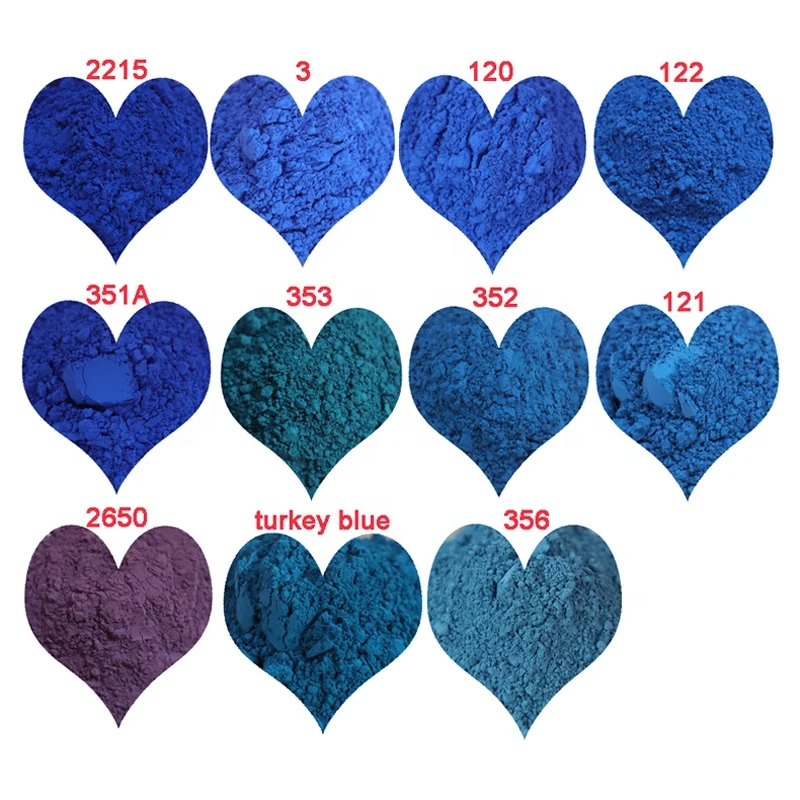 Factory direct sale new design shiny bright blue industrial pigment powder