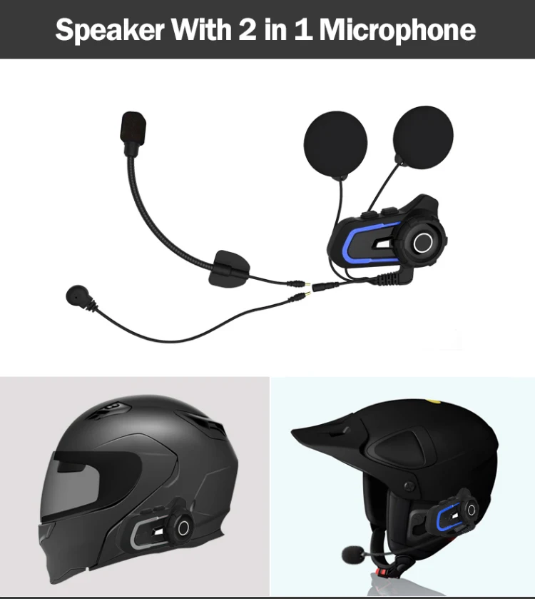 BT5.1 1000 м 3 мотоциклистов аксессуары шлем для мотоцикла c гарнитурой bluetooth беспроводные наушники свободные руки переговорное bluetooth-устройство мотоциклетного шлема
