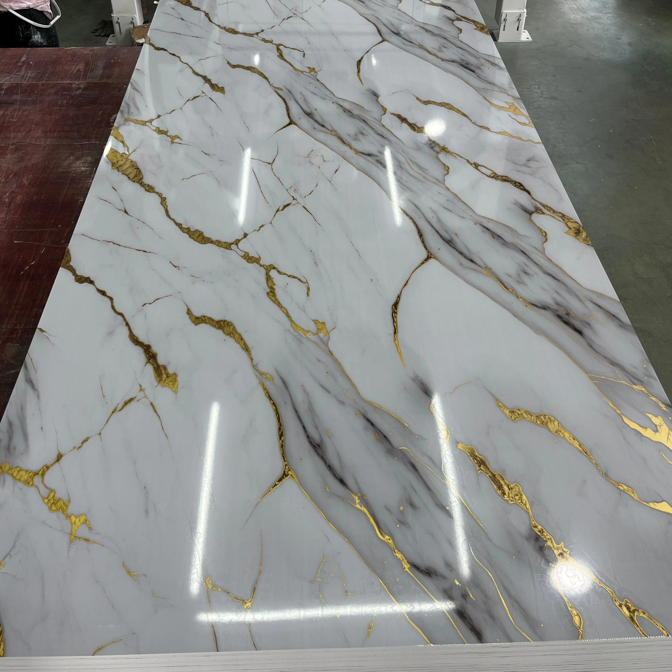 Home Decor 1220*2440*3mm Wall Panel UV Printing PVC Marble Sheet