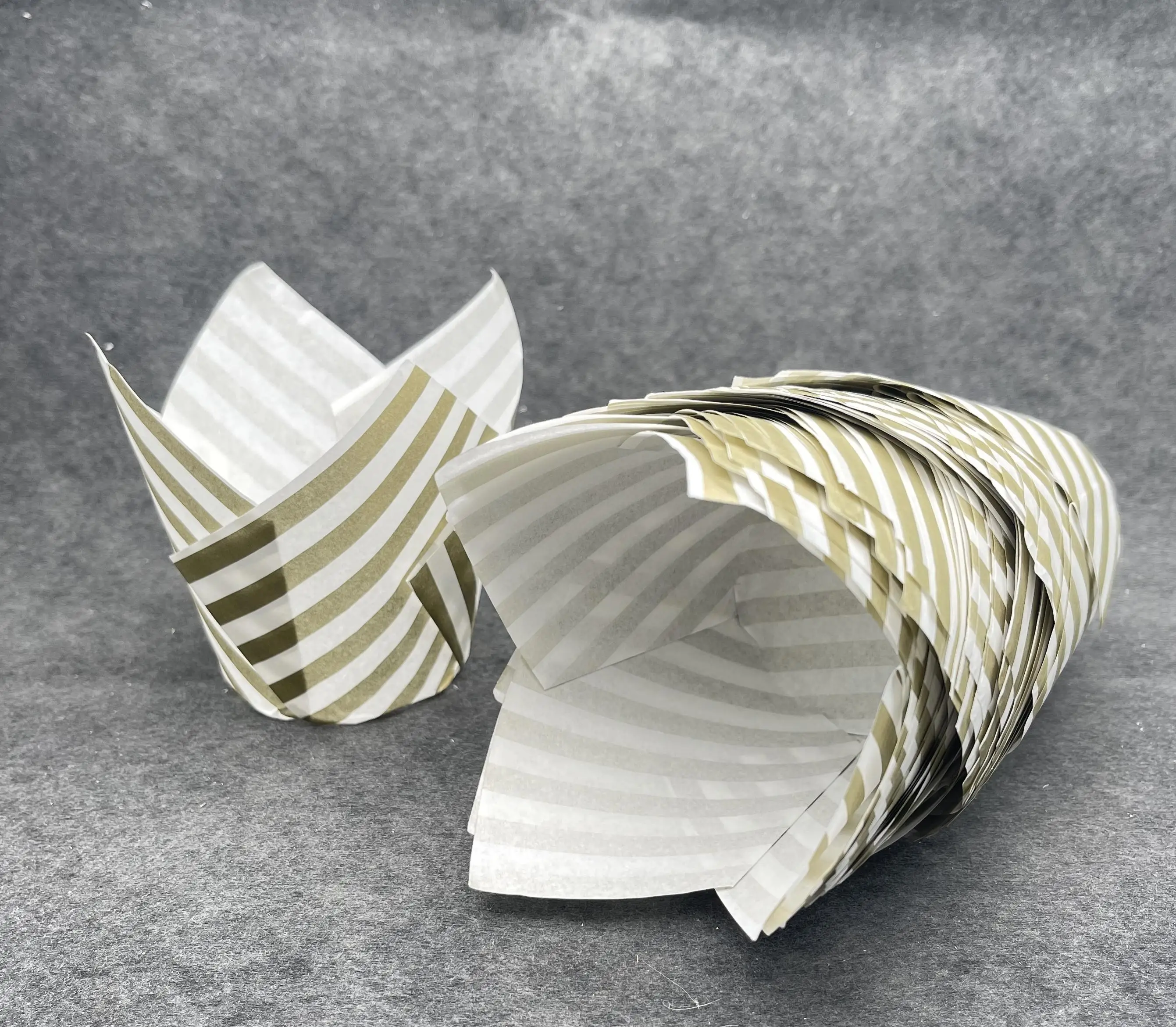 tulip cupcake baking homemade tulip shape muffin cupcake paper cupcake liner cup paper stripe pattern