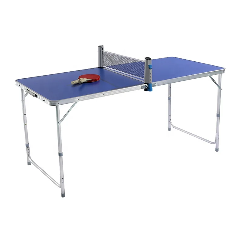Folded Portable Multifunction Mini Aluminium Table Tennis Table Set