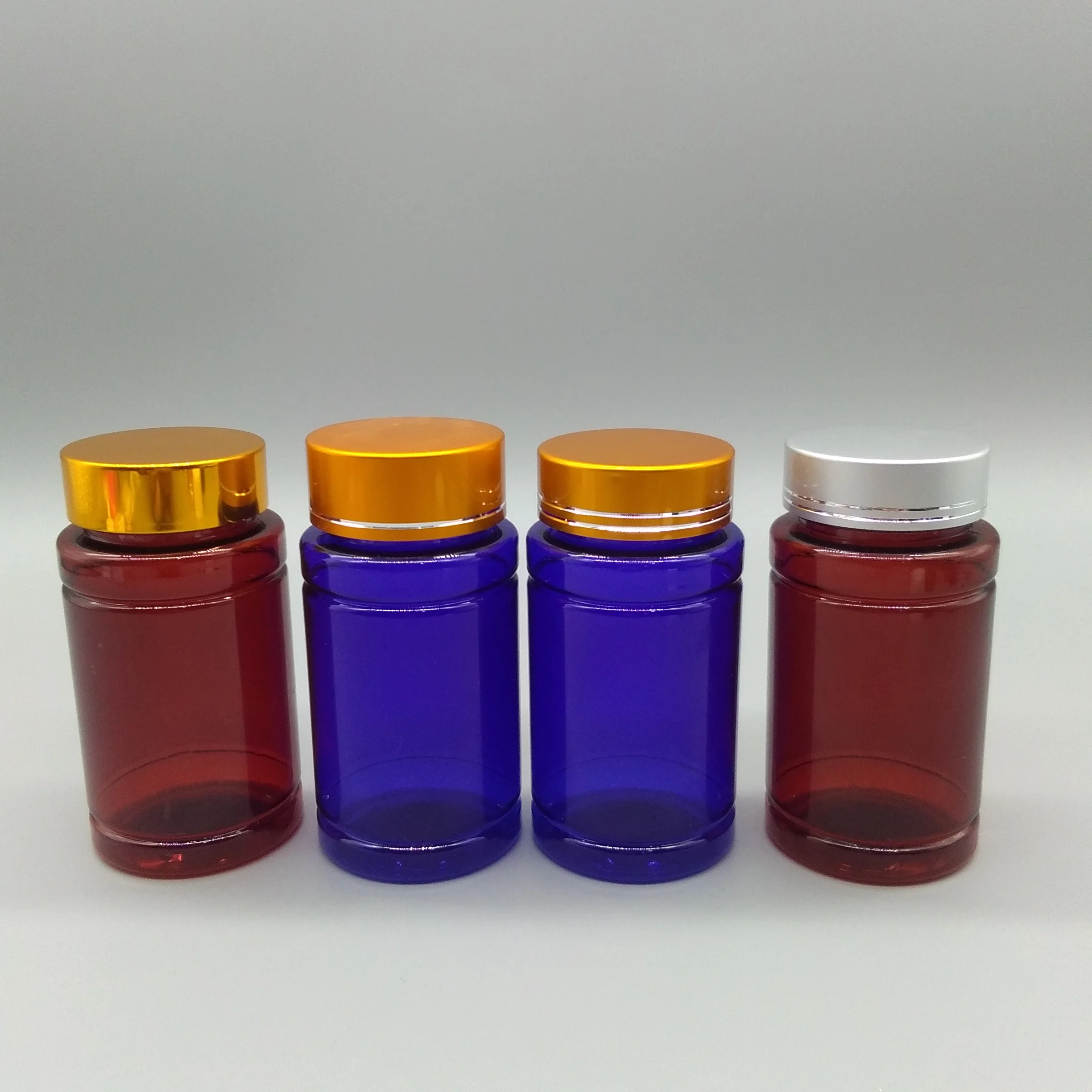 Healthcare Supplement PET Plastic Capsule Bottles 100cc 120cc 150cc 200cc 225cc With Tear Off ,Crc Cap, Screw Cap