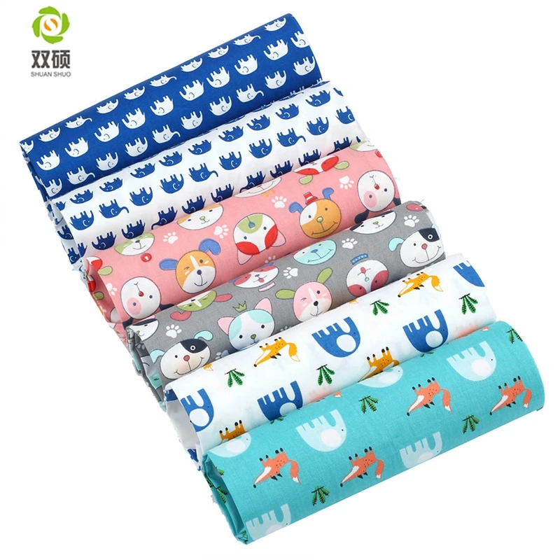 High quality cartoon animal print cotton fabric for children home textile