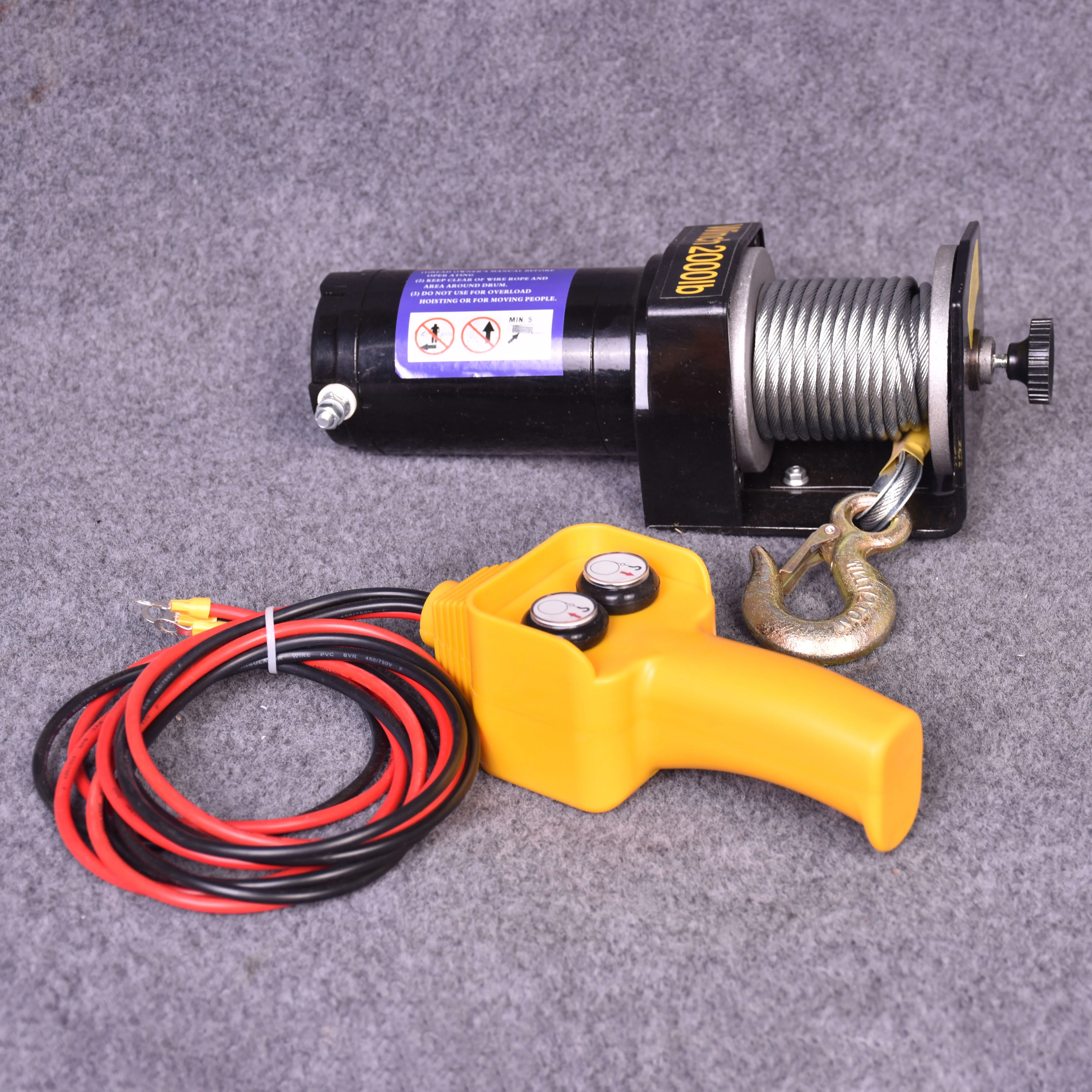 Прямая заводская цена электрическая лебедка для автомобиля 3000 фунтов 12000