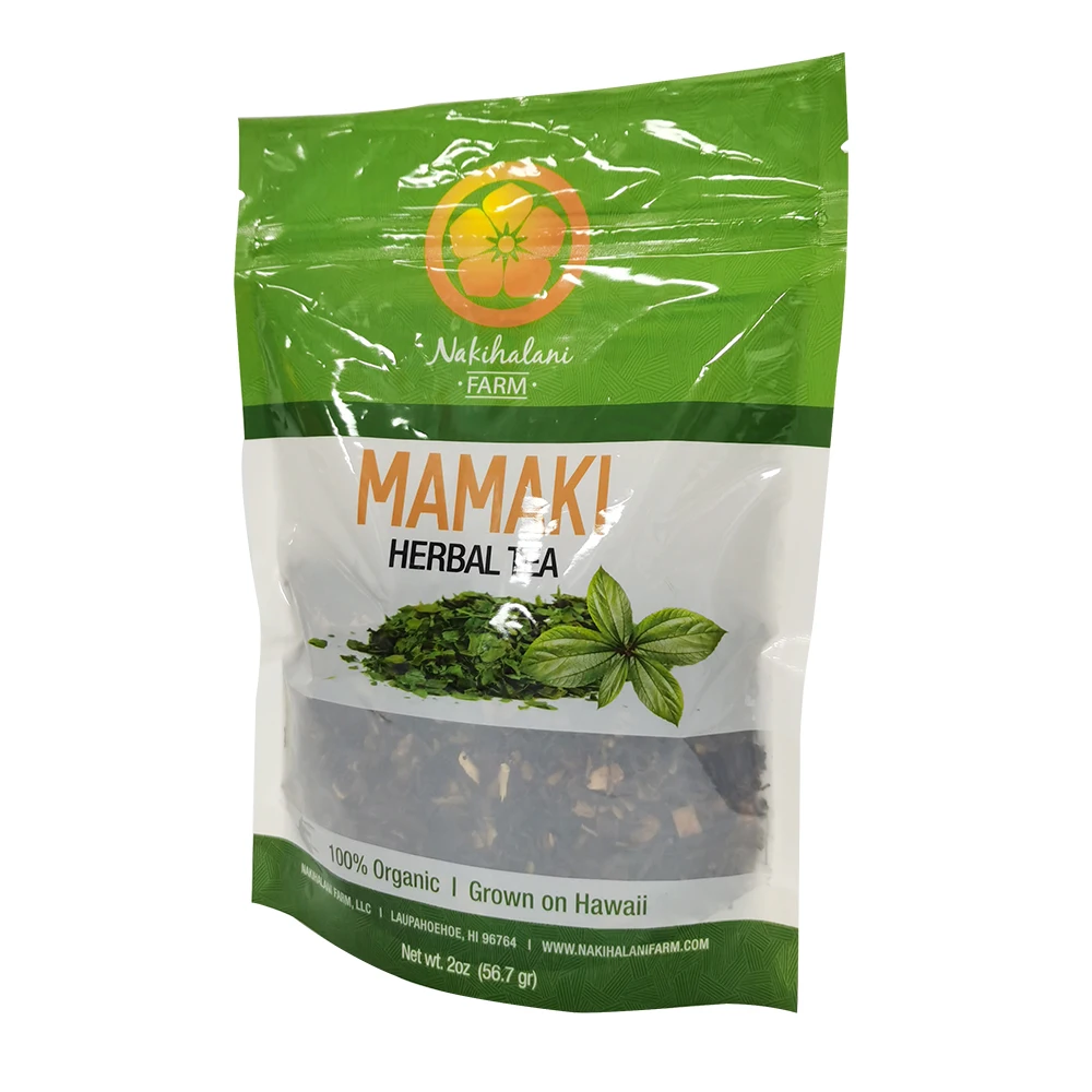 
Barrier Cellophane Biodegradable Standing Package Tea Leaves Flexible Printed Pouch 