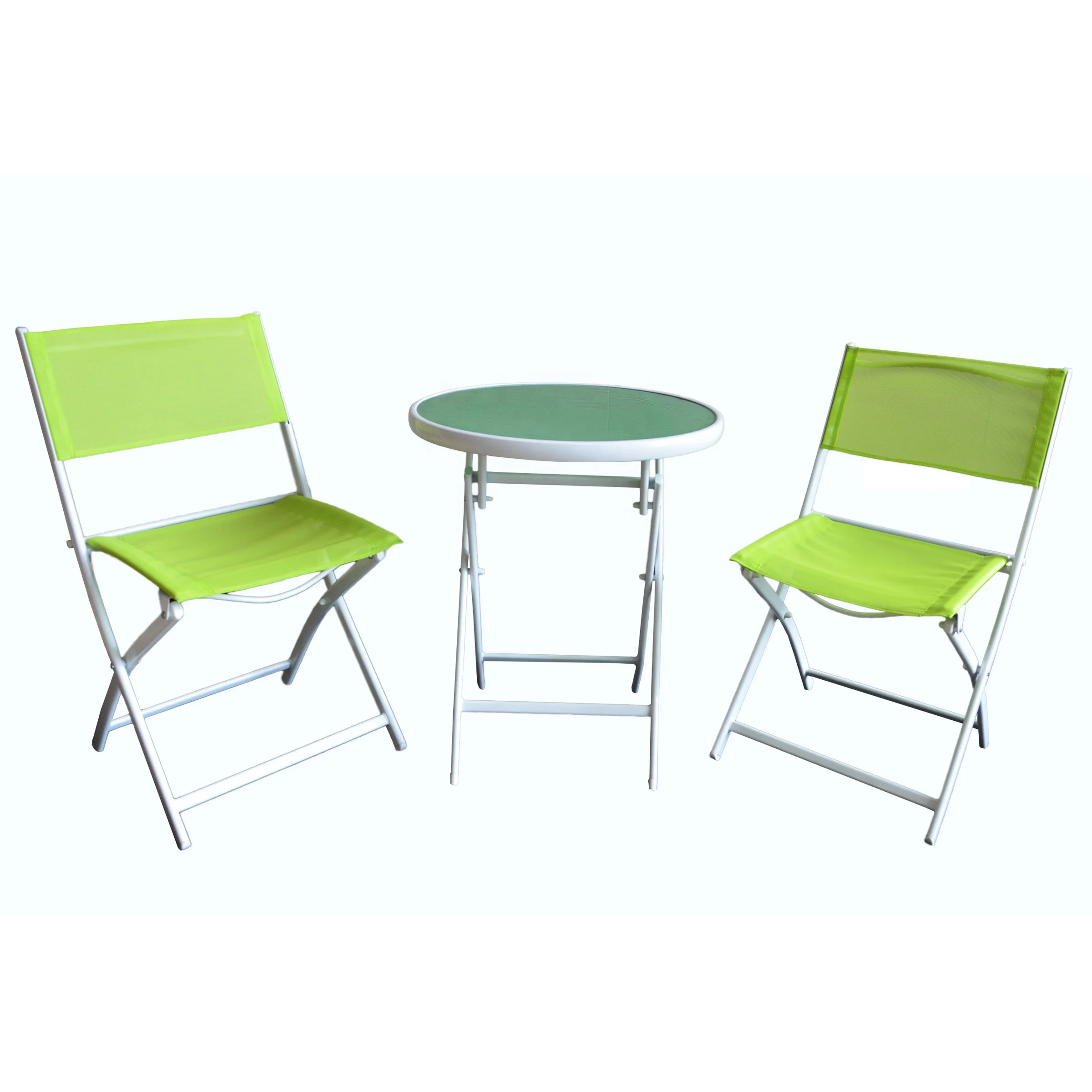 На открытом воздухе 3 бистро ПК чат воды кухонное завитое стеклянный столик/туалетный столик и стул комплект