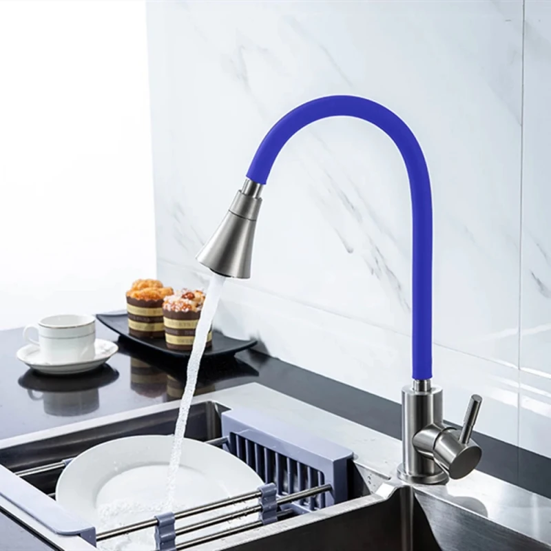 Stainless steel kitchen kitchen mixer faucet grifo de cocina flexible Gourmet Monocomando Flex Colors