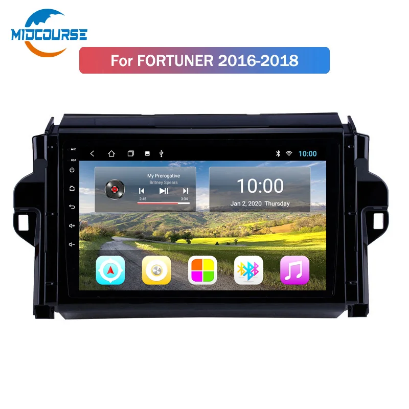 2G RAM 9 Inch Android 10 GPS Car Radio For 2015-2018 TOYOTA FORTUNER Hilux Multimedia Player Touchscreen Head Unit(15372af9)