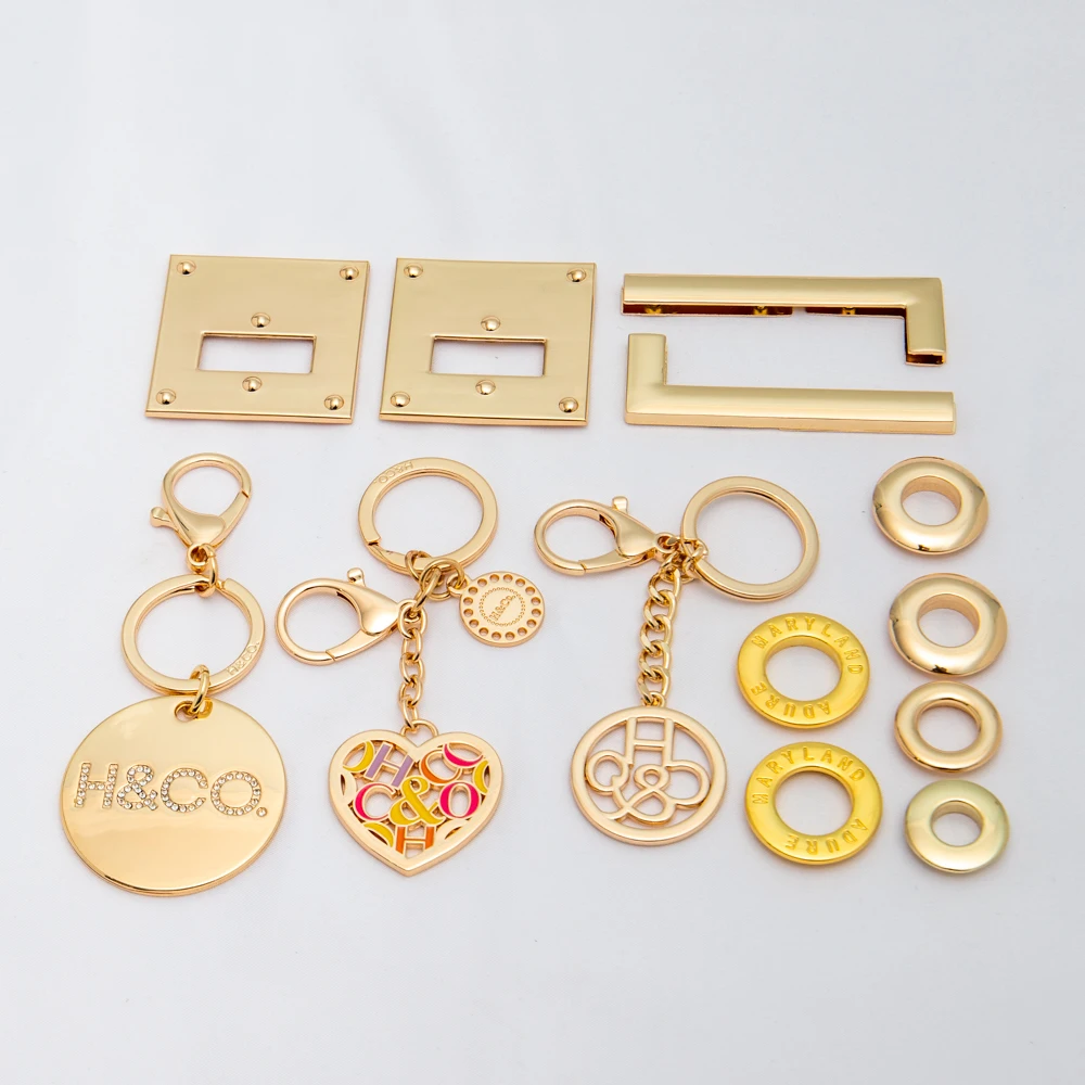 Fashion Handbag Hardware Metal Letters Bag Logo Plates Logo Design Metal Letter Tag Custom Letter Metal Logo Labels for Handbags