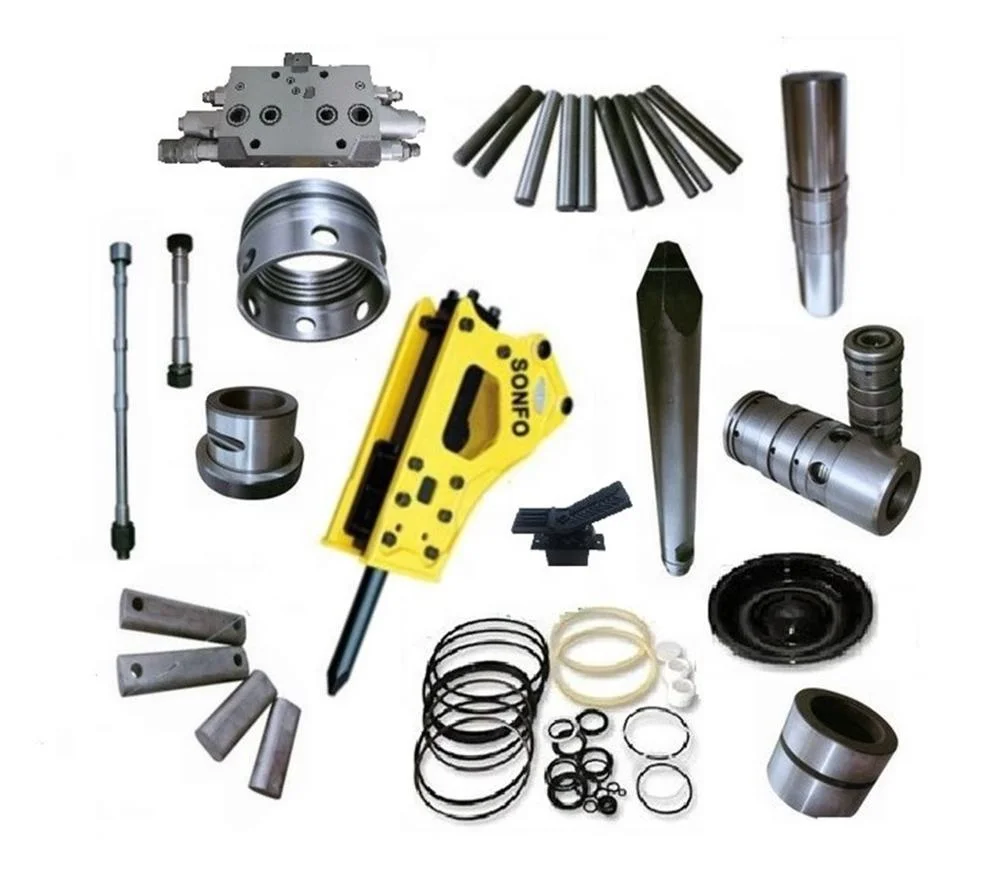 Hydraulic Breaker Hammer Spare Parts Chisel Seal Kit Diaphragm Through Side Bolt for Atlas Furukawa MSB Everdigm NPK