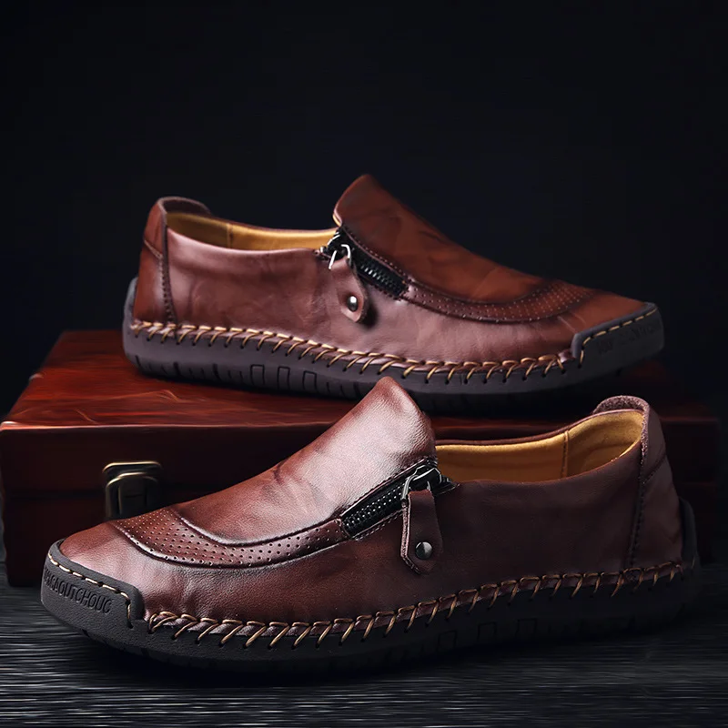 Genuine leather   Comfortable and stylish  Shoes for  Anti Slippery Hard-wearing Fashion Men loafers  Shoes