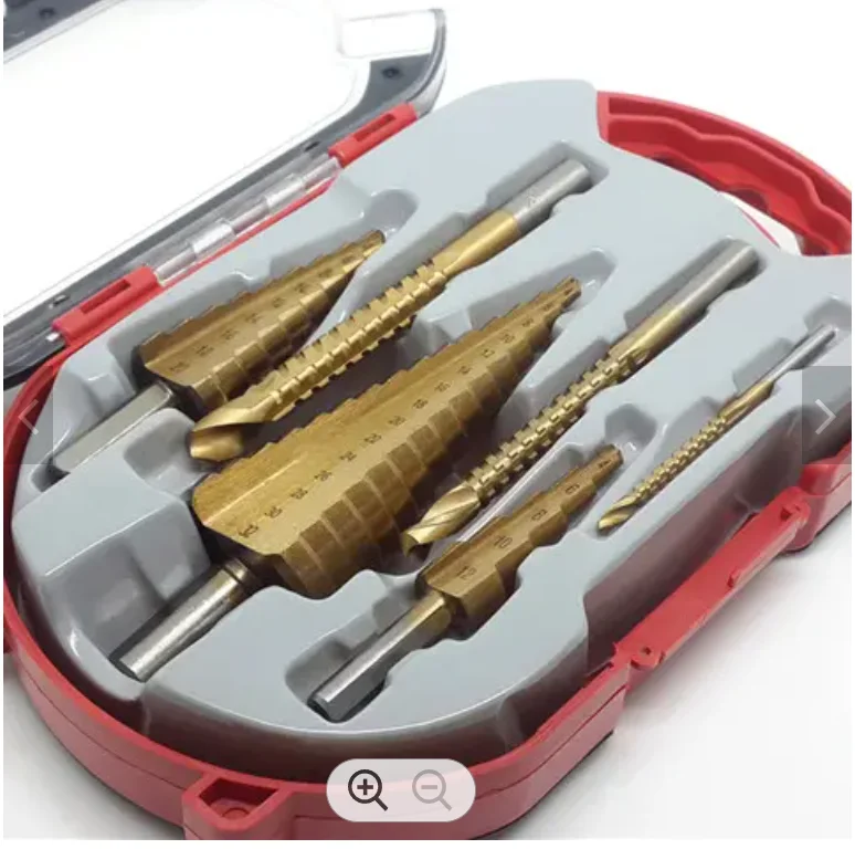 Titanium Plating Drill Bit Set  Step Drill Bit Set for Plastic Wood Sheet Metal Gold  Aluminum Hole Drilling