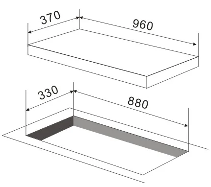 Новое поступление, Встроенная газовая плита из закаленного стекла