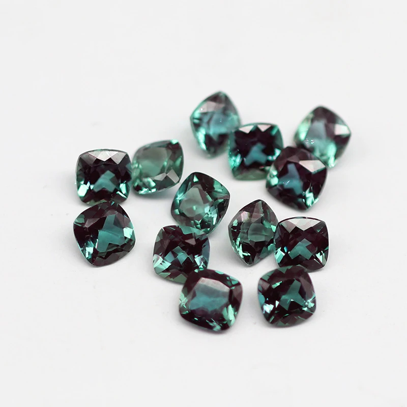 Luster Size From 5mm Round and Fancy Shape Color Change Lab Grown Alexandrite Gemstones for Jewelry Making